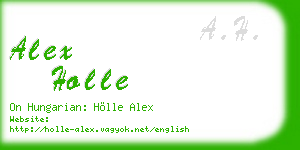 alex holle business card