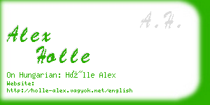 alex holle business card